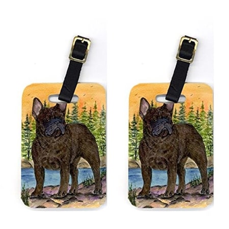 Carolines Treasures Carolines Treasures SS8597BT French Bulldog Luggage Tag - Pair 2; 4 x 2.75 In. SS8597BT